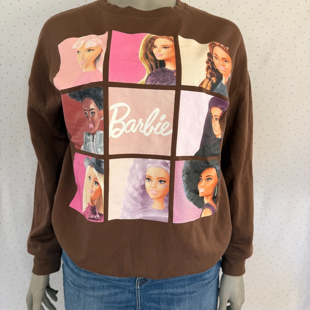 Hybrid Apparel Barbie Sweatshirt Women's Size M Kidcore Barbiecore - Picture 2 of 7